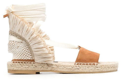 Fringed espadrille sandals, Sergio Rossi